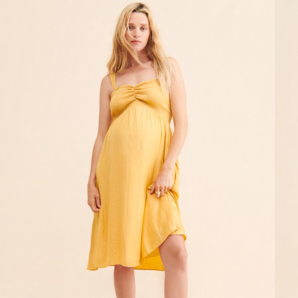 Hatch Yellow Midi Dress